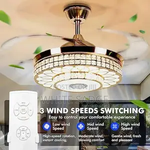 3layer Chandelier Fan Light With Speaker