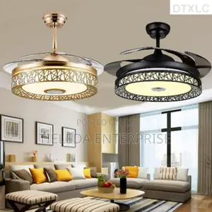 Basket Chandelier Fan Light With Remote Controller