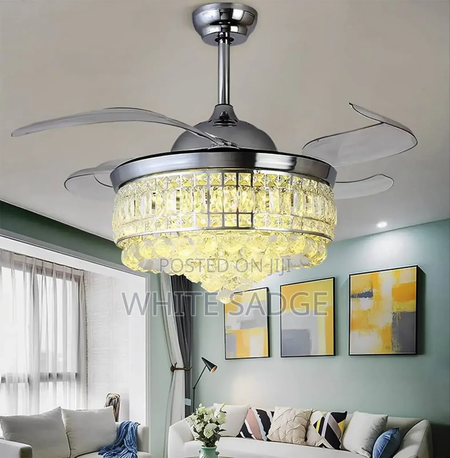 Luxurious Chandelier Fan Light