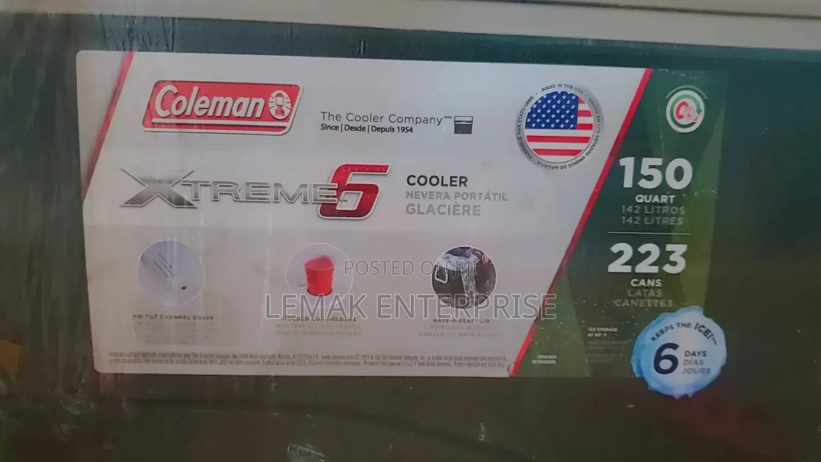 Ice Chest 150quart Coleman Xtreme 6 Day Ice