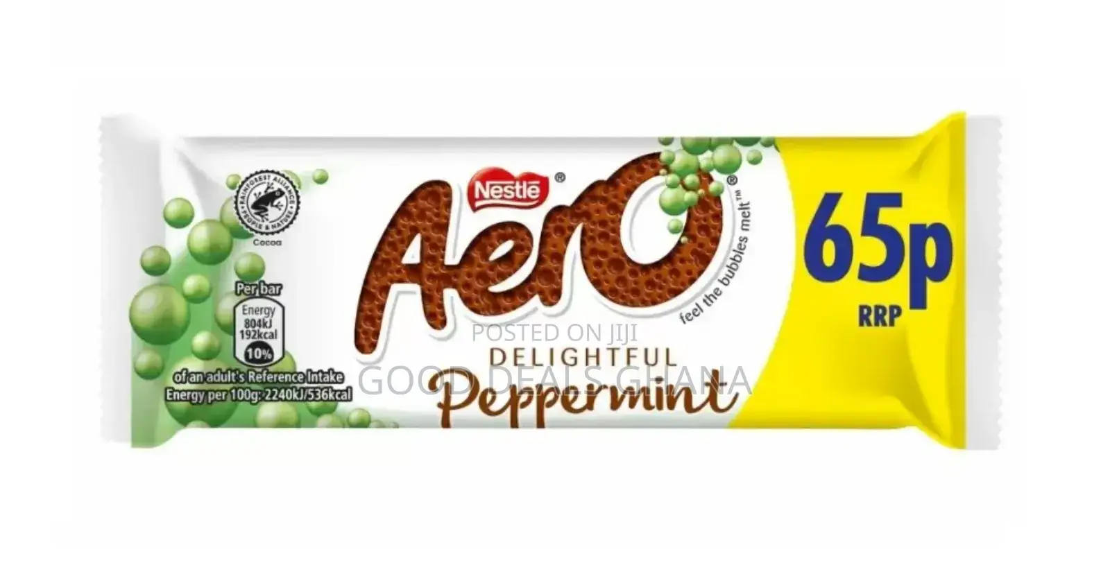 Aero Bubble Peppermint Choco Bar 24X36G