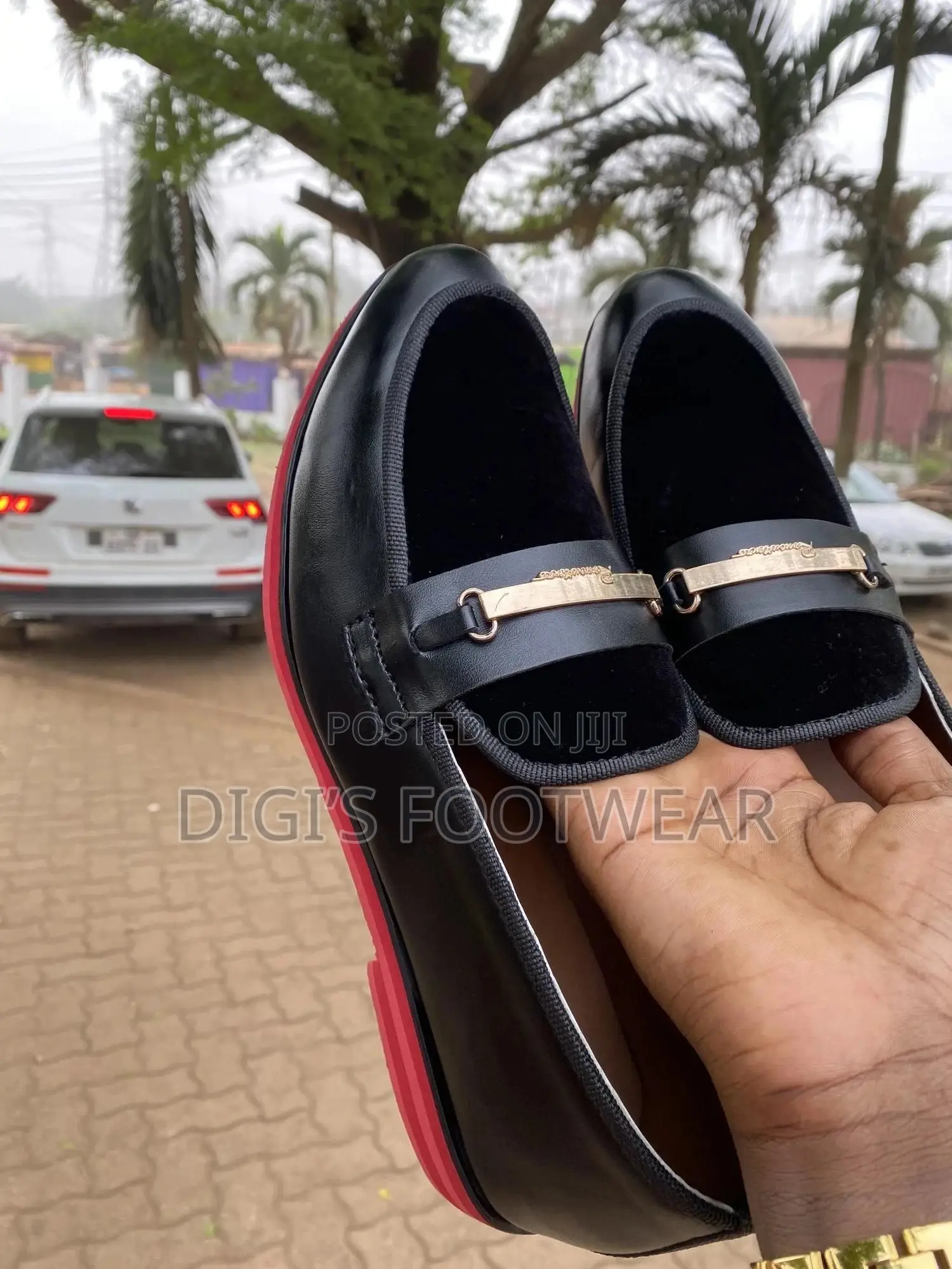 Red Undertoned Suede and Leather Shoe