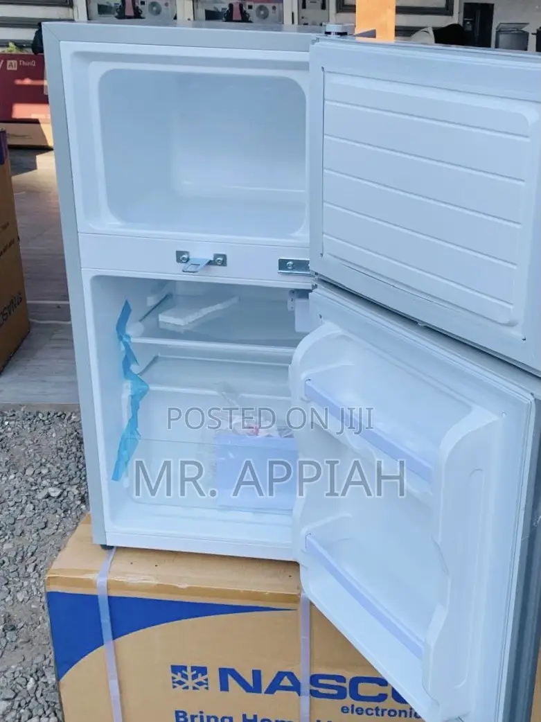 New Nasco Nasf2-120 Double Door Fridge(Silver)