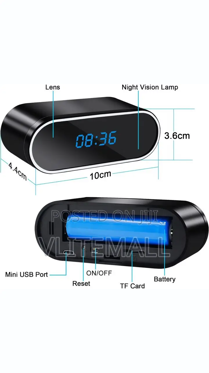 Tuuya UK Spy Hidden Alarm Clock Camera
