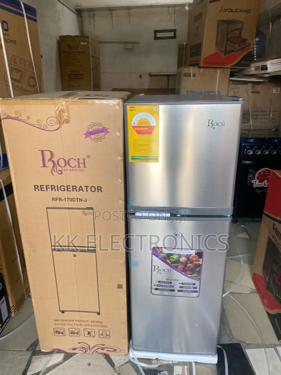 Budget Friendly Roch Top Freezer Fridge 138 Liters.Available in Accra