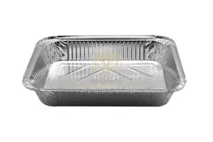Aluminium Foil Food Containers + Lids (3200ml) (100pcs)