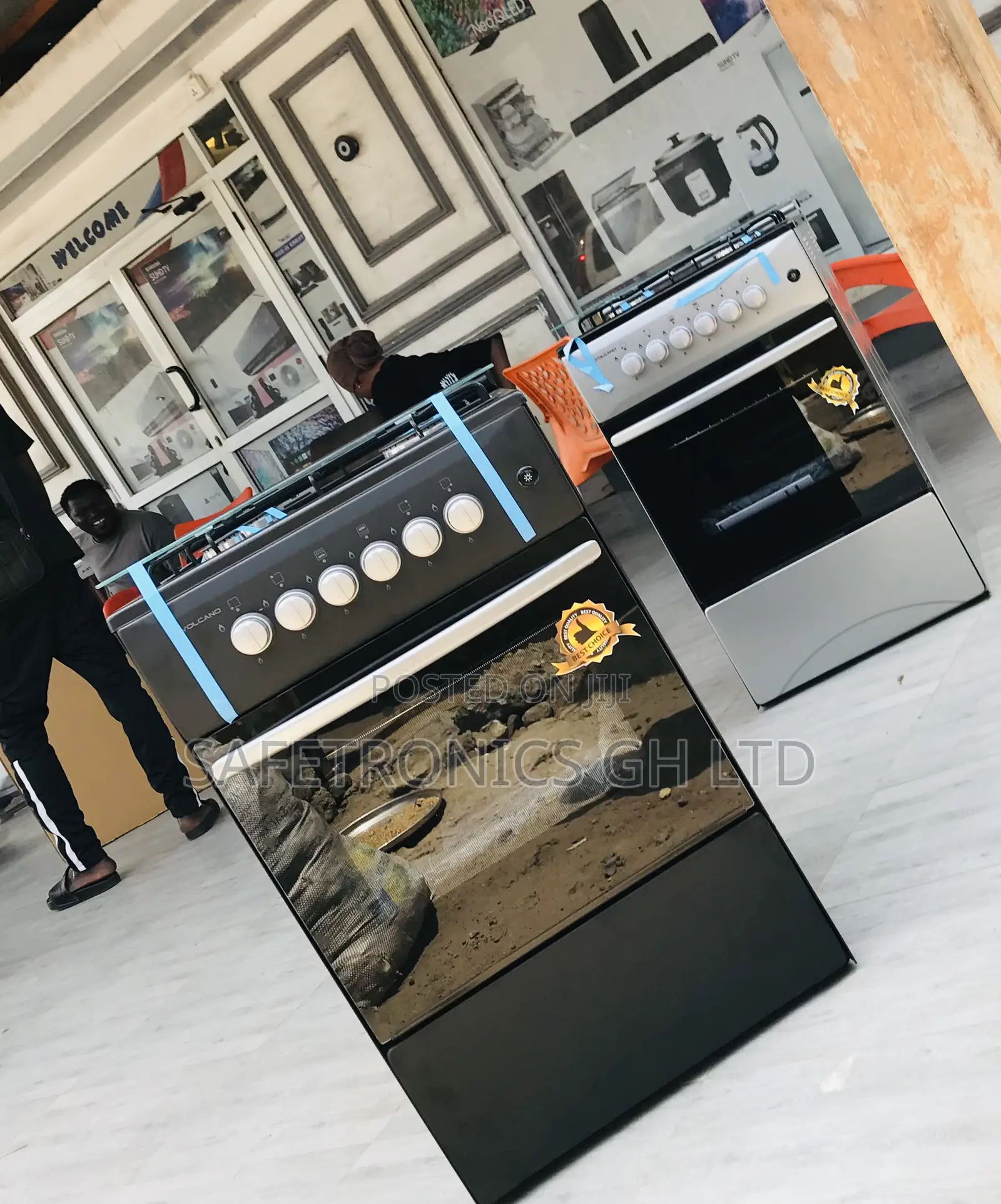 Shop Black 4 Gas Oven 50/50 Volcano Burner
