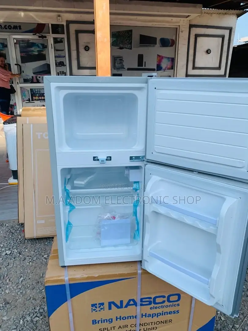 Order Nasco Nasf2-120 Double Door Electric Fridge(Silver)