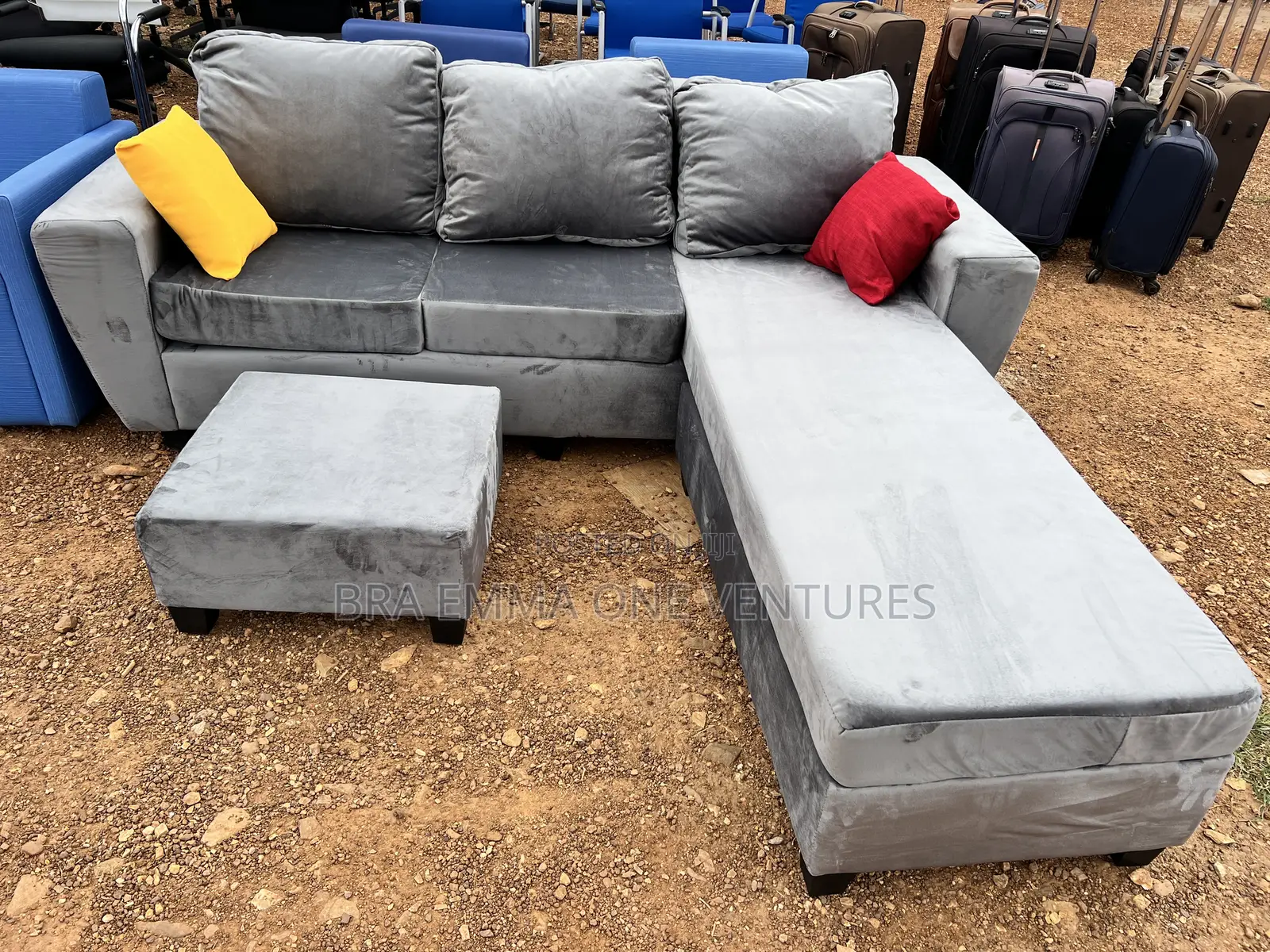 L Shape Sofa in Adenta Furniture, Bra Emma One Ventures