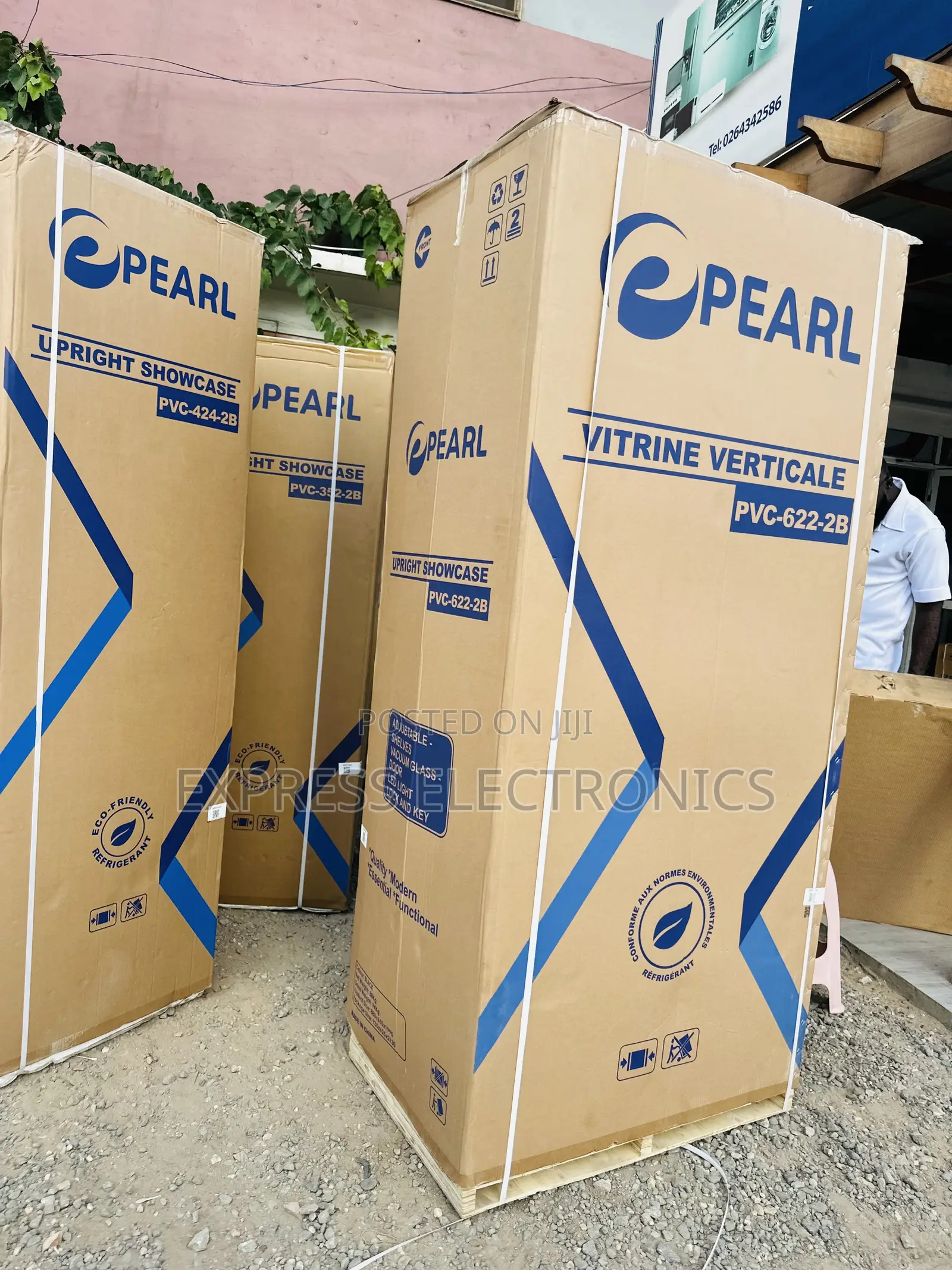 Brand New Double Door Fridge Pearl PVC-622 500l