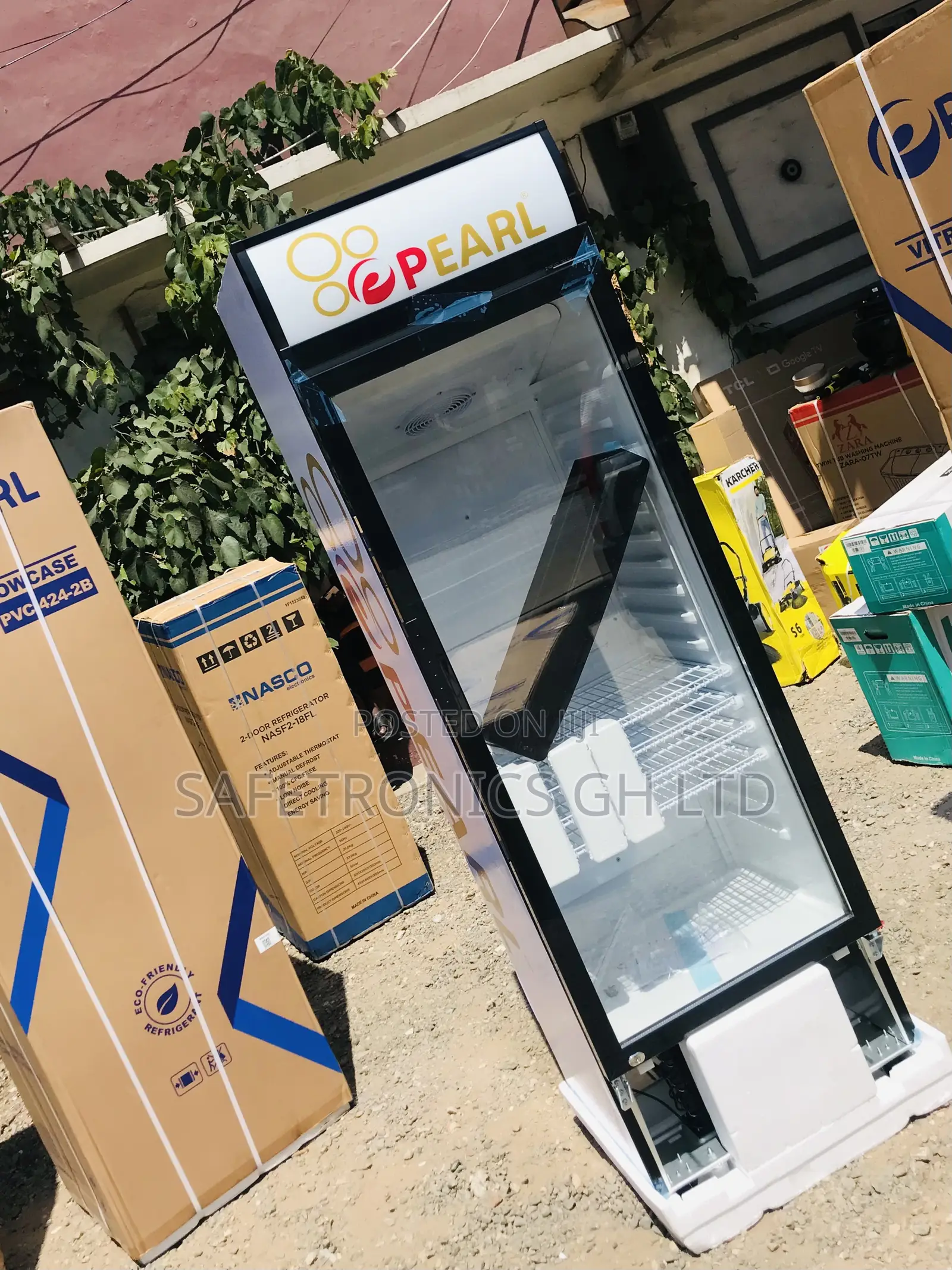 Shop Display Pearl PVC 316 238 Liter Glass 1 Door Fridge