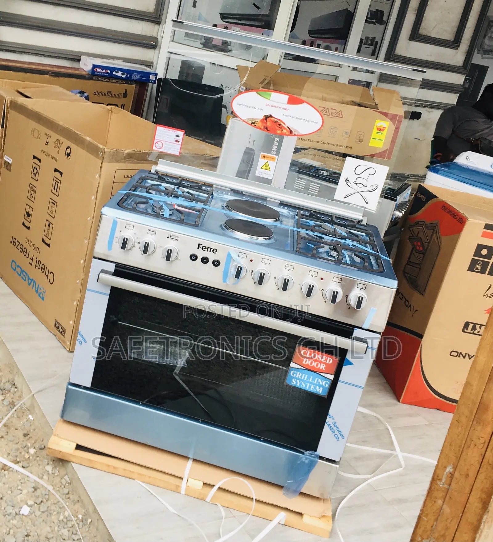 Order Ferre 2 Electric 4 Gas Gray With Oven 60by90