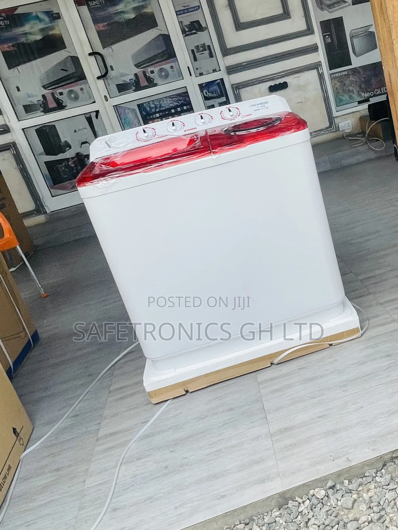 Red/White Nasco 11kg Semi Automatic Topload Washer