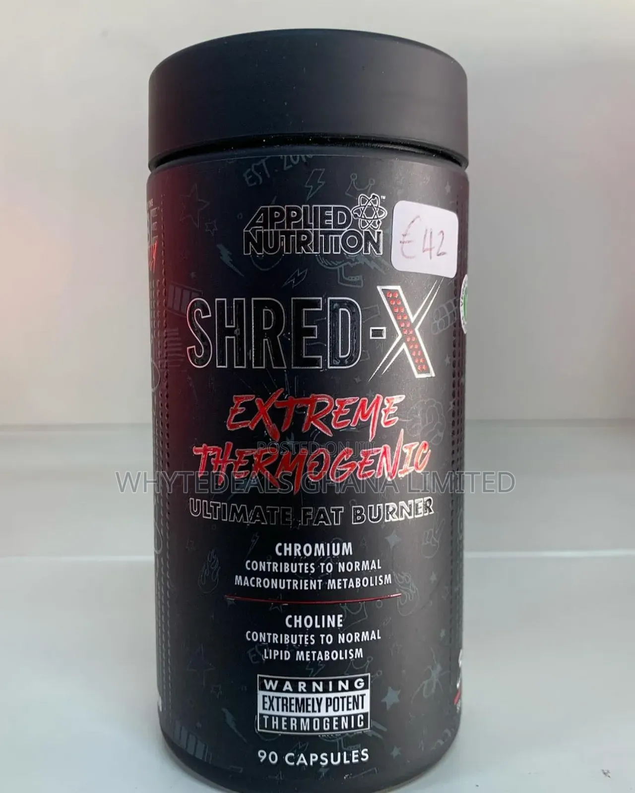 Extreme Weight Loss Capsules-Shred-X Extreme Applied Nut. UK