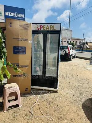 Ultra Modern Double Door Fridge Display Pearl PVC-622 400L