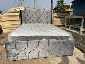 Gray Double Bedframe With Mattress//Freeeeee Delivery