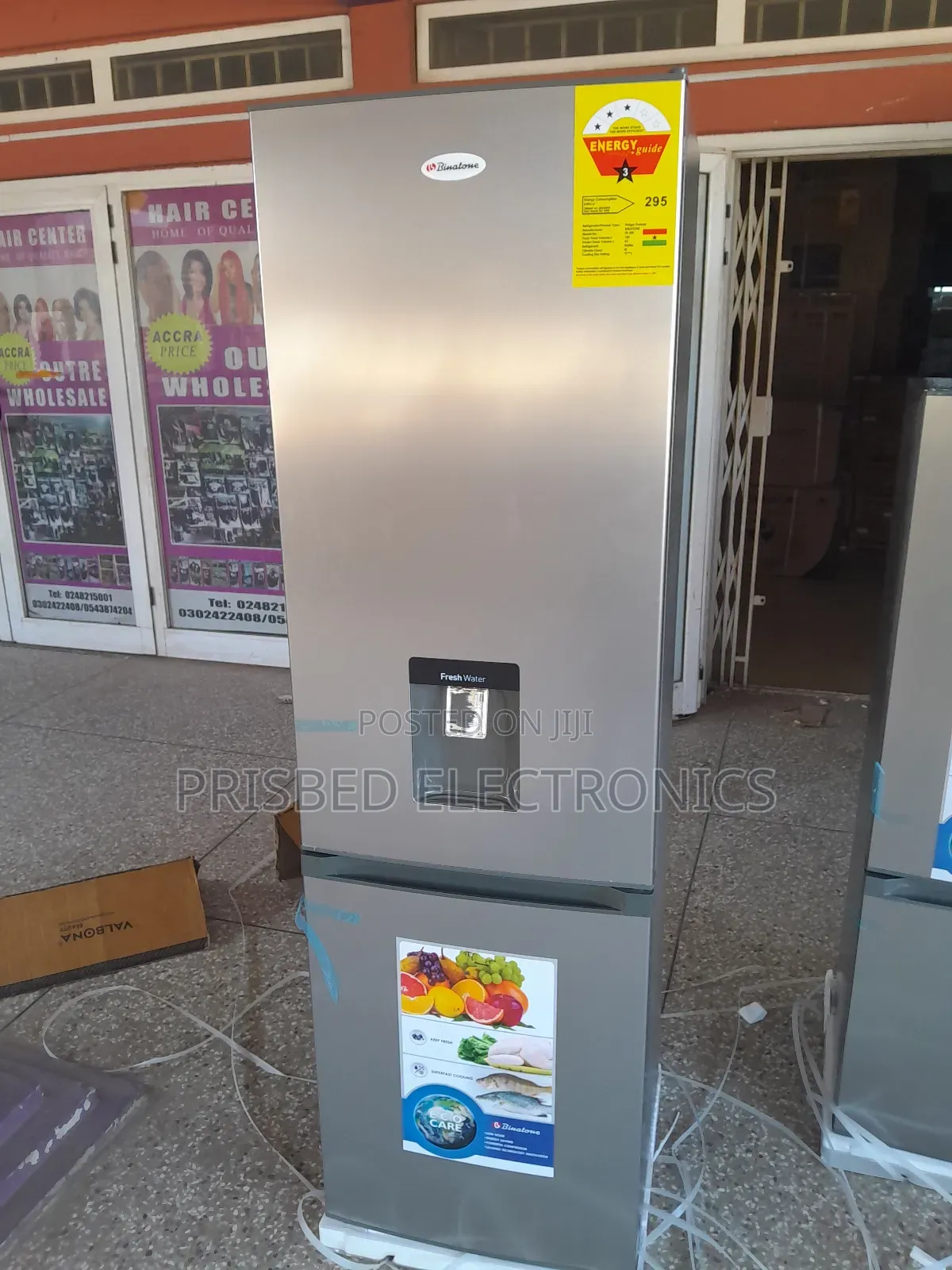 Binatone Durable Double Door Fridge 248 Litres