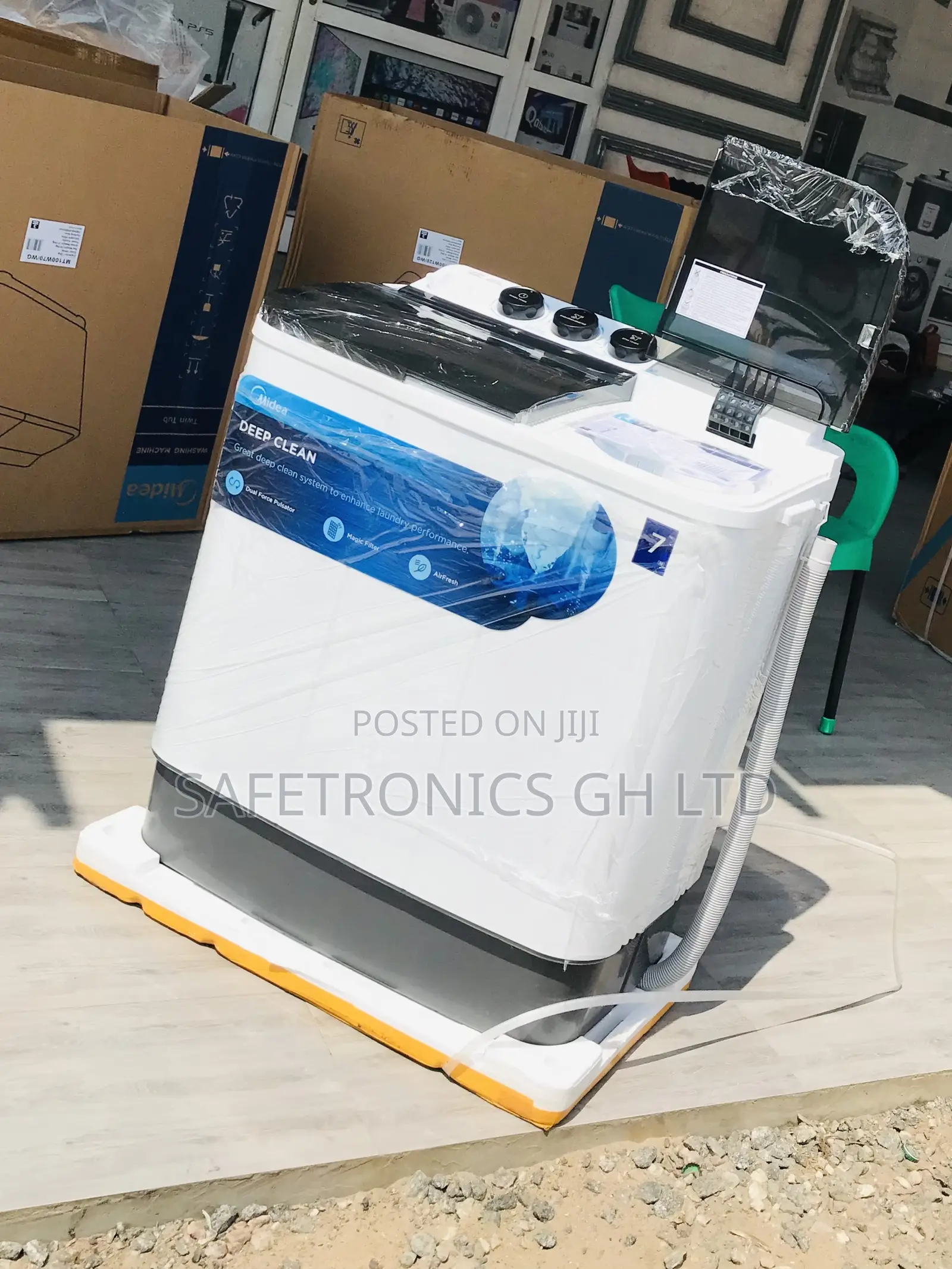 Neatly Sealed 7kg Midea Semi Automatic Washer