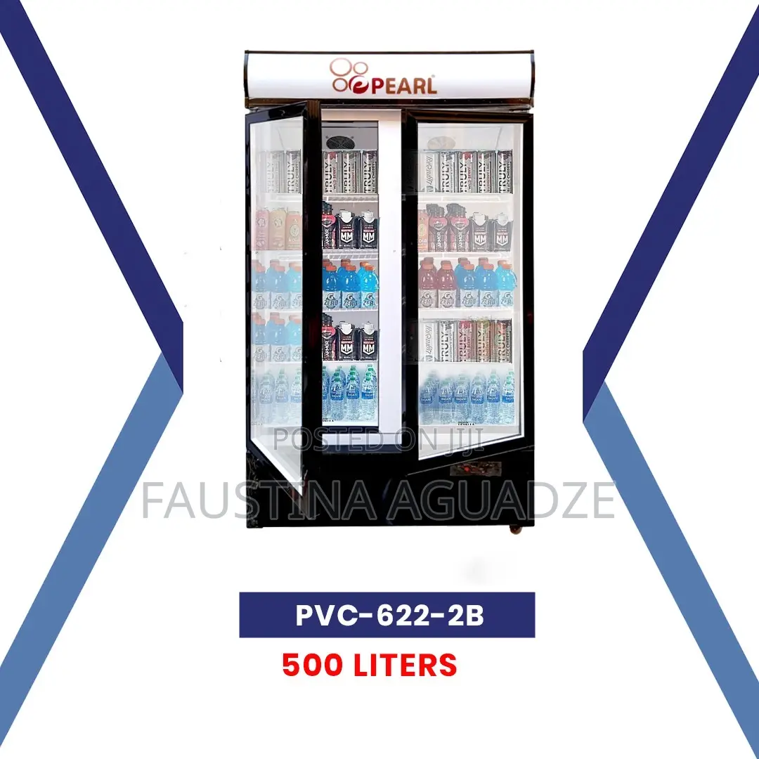 Pearl Double Door Display Fridge - Pvc622 B