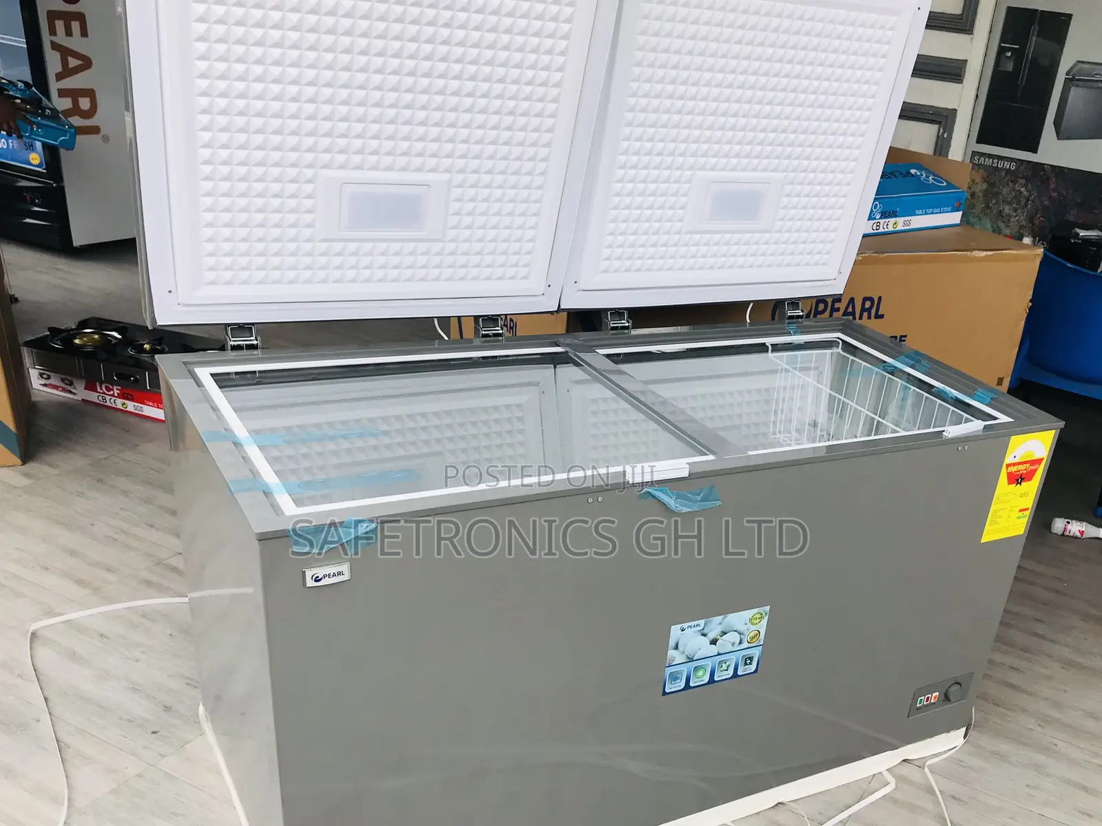 Lastest Pearl 400L Freezer PCF- Gray Doubledoor