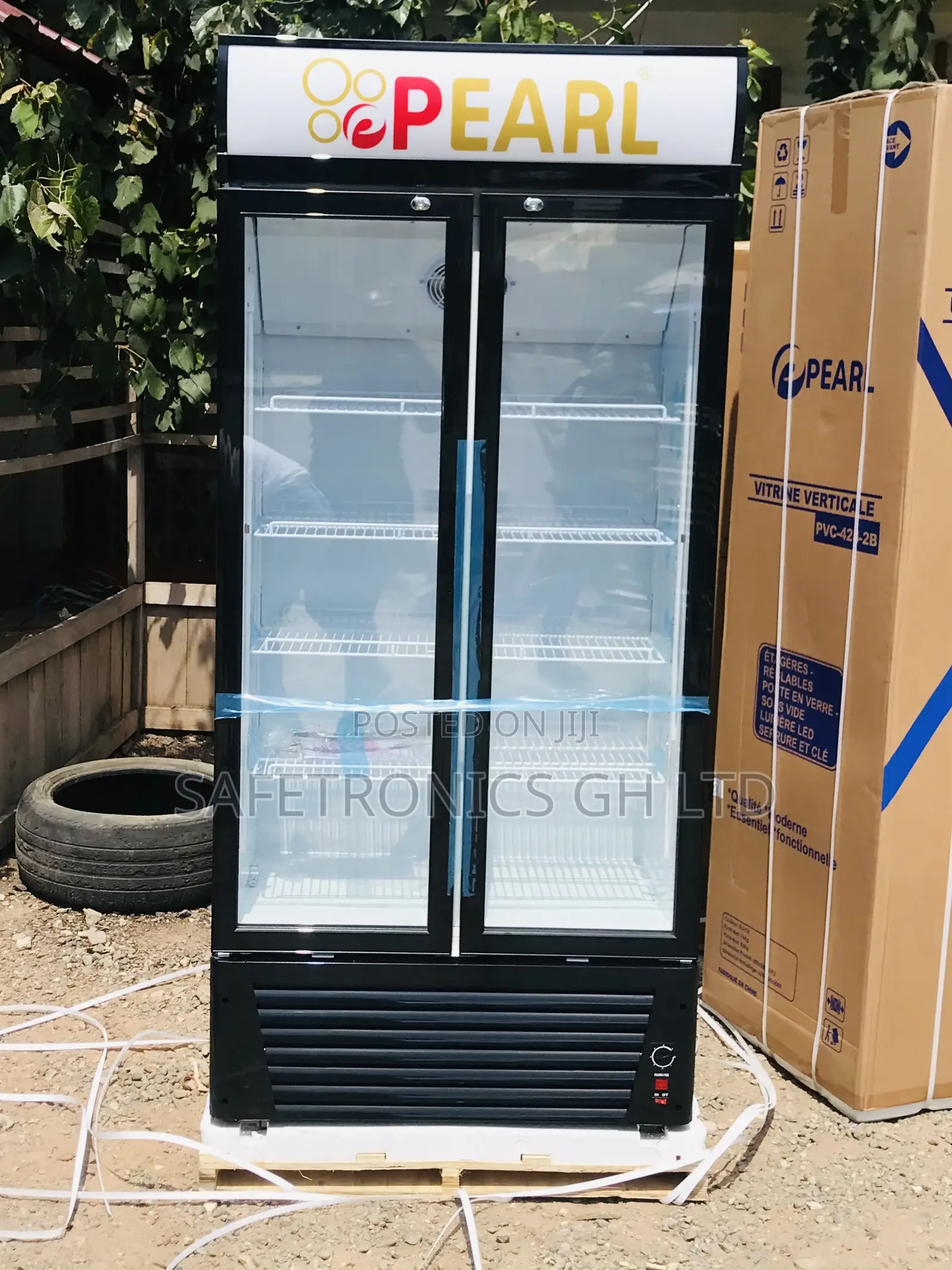 Efficiency Pearl PVC-622 Display Glass 500L 2 Doors