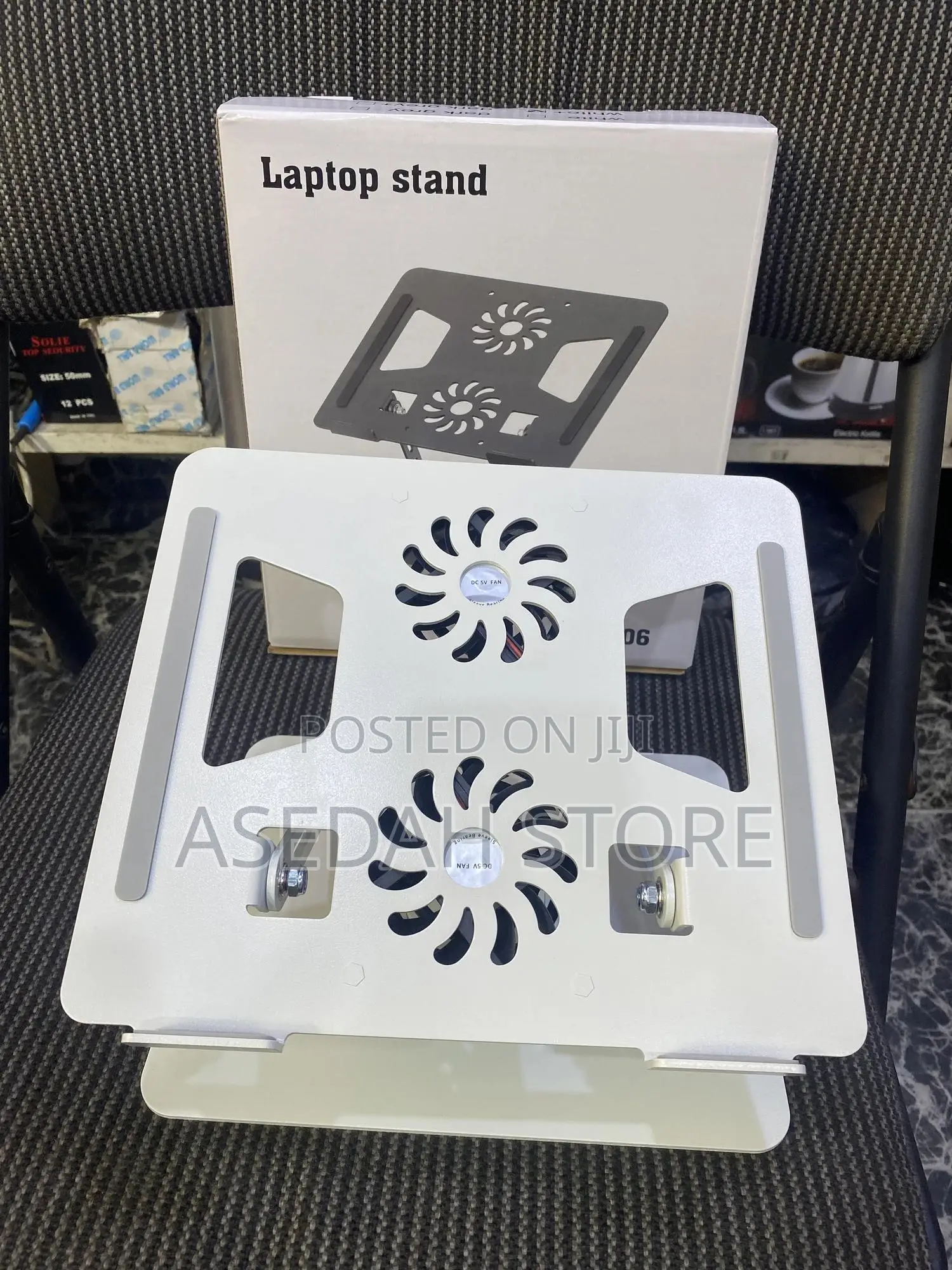 Adjustable Laptop Stand With 2 USB Cooling Fans