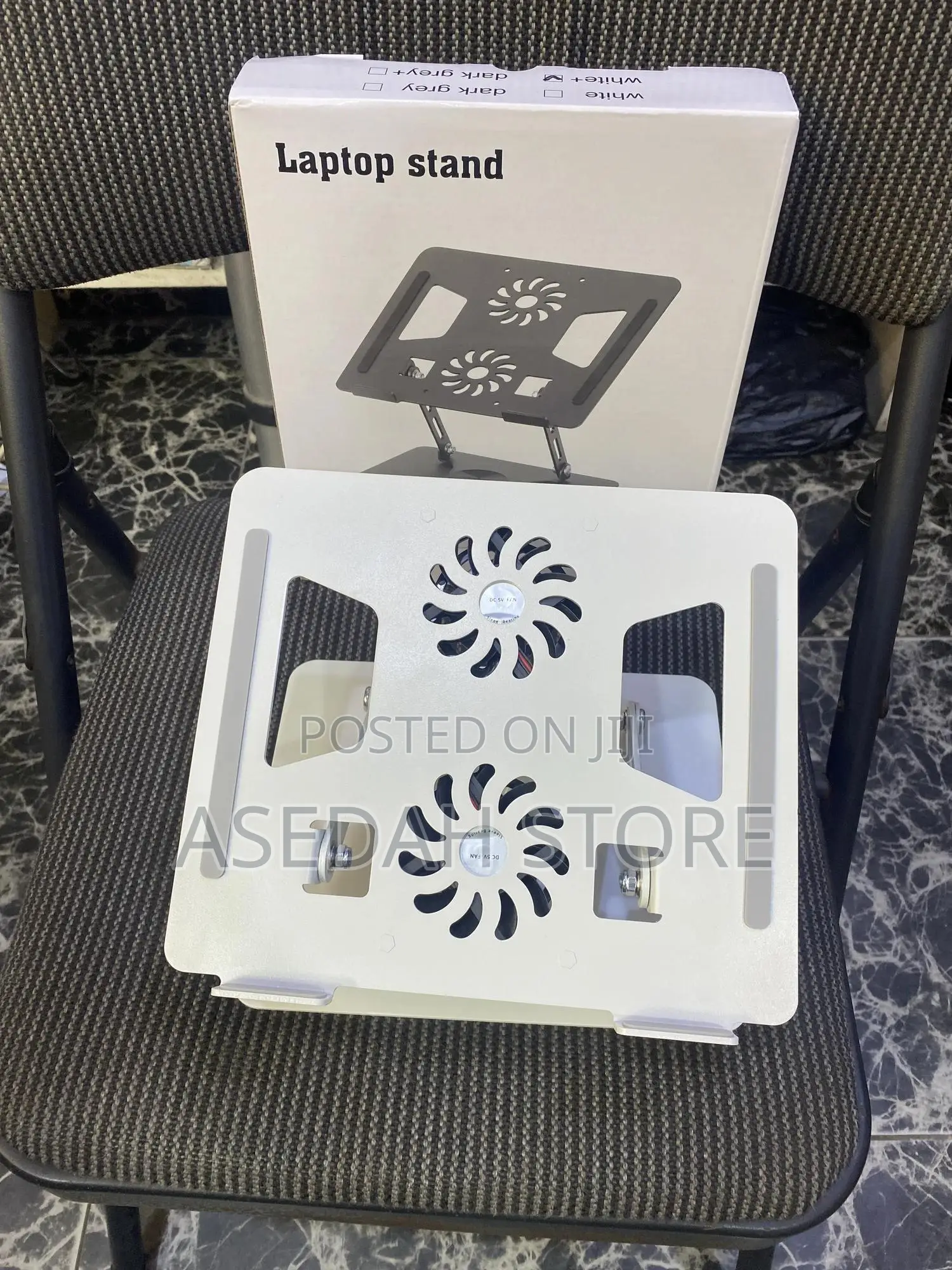 Adjustable Laptop Stand With 2 USB Cooling Fans
