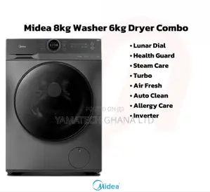 Midea Washing Machine 8kg/6kg Dry Midea-Mf200d80b-