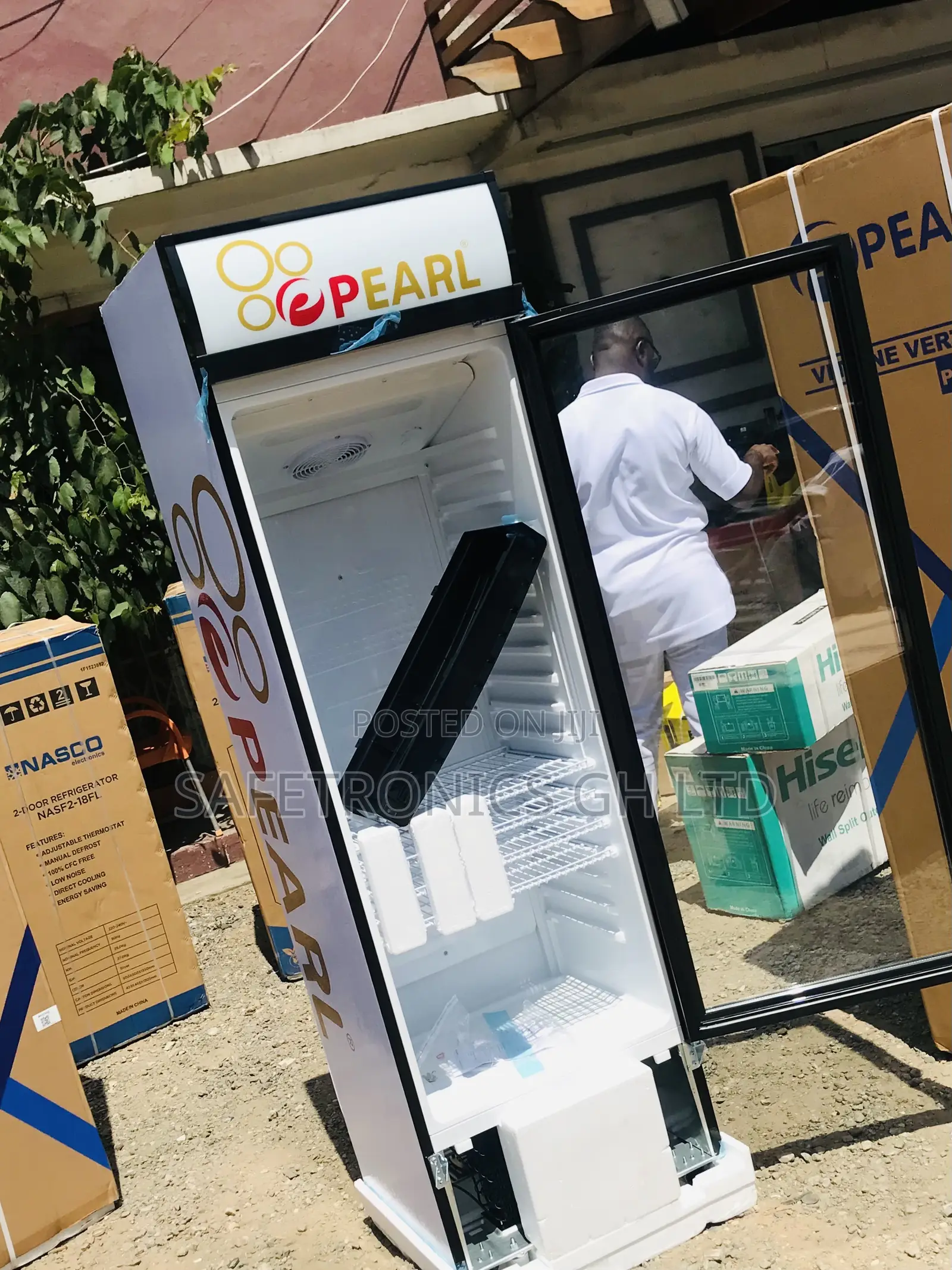 Brand New Pearl PVC-316 Glass 238 Liter Singledoor