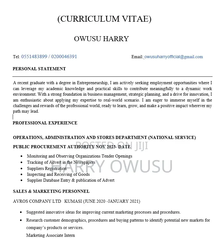 Accounting Finance CV
