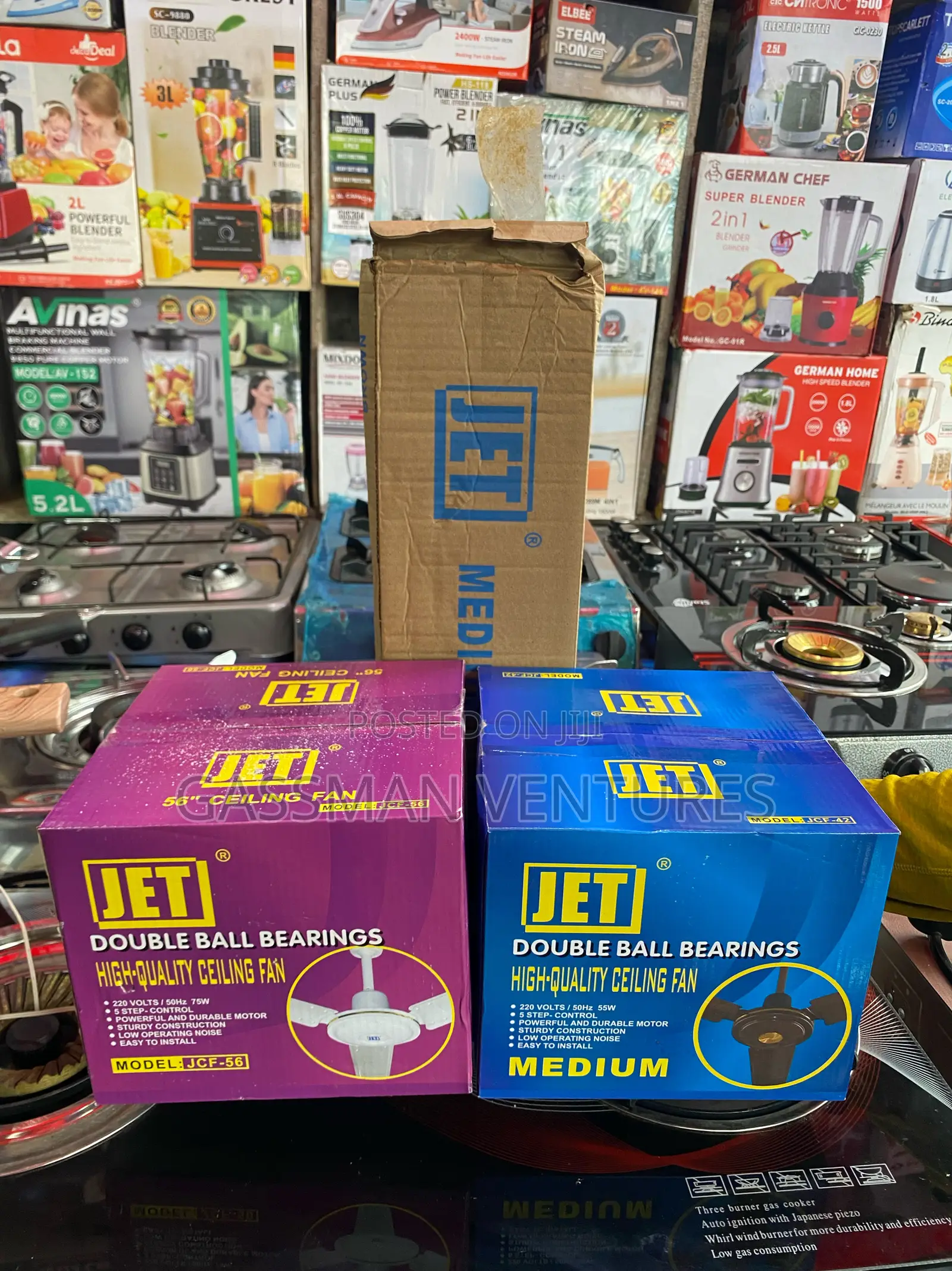 Jet Long , Medium and Short Fans