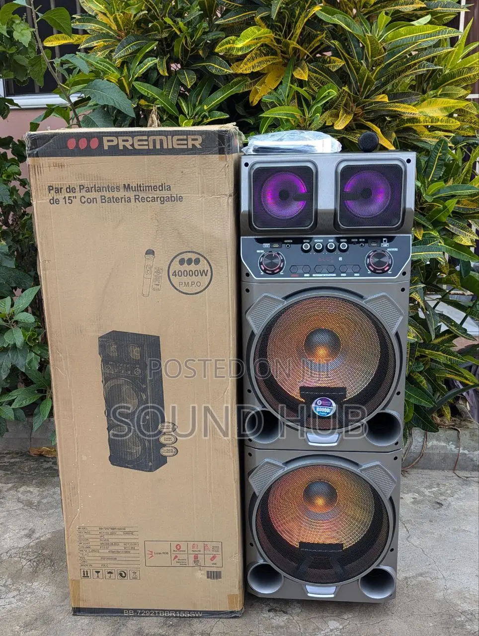 15'' Powerful Rechargeable Speaker With Microphone