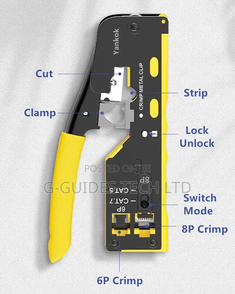 RJ45 Pass Through Crimping Tool, RJ11 and RJ45 Crimper Tool
