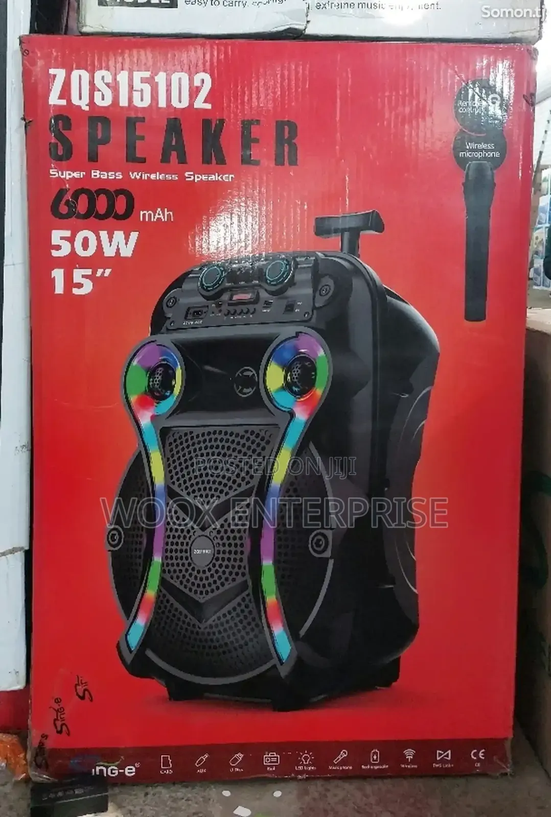 ZQS15102 High-Power Bluetooth Speaker/Mic (15 Inches)