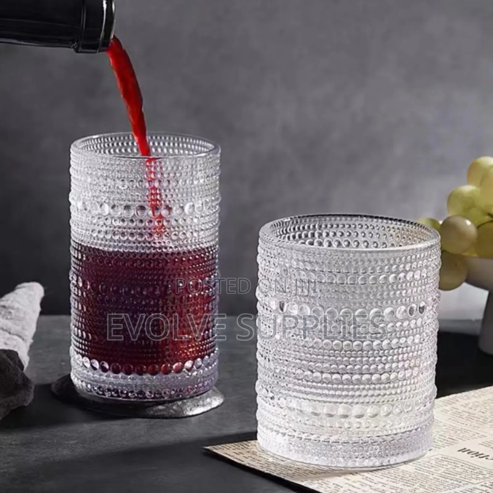 Beaded Dot/ Hobnail Glasscup