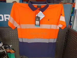 Kinggee Short Sleeves Cool Breathable Polo Shirt (Ora/Navy)