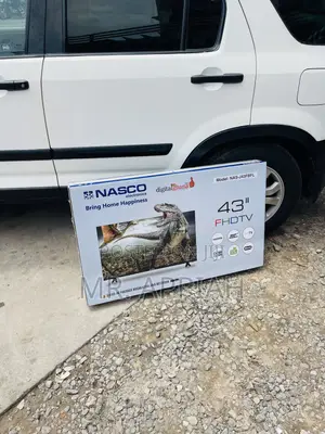 Elegant Black Nasco 43 Inch Full HD Digital Television.