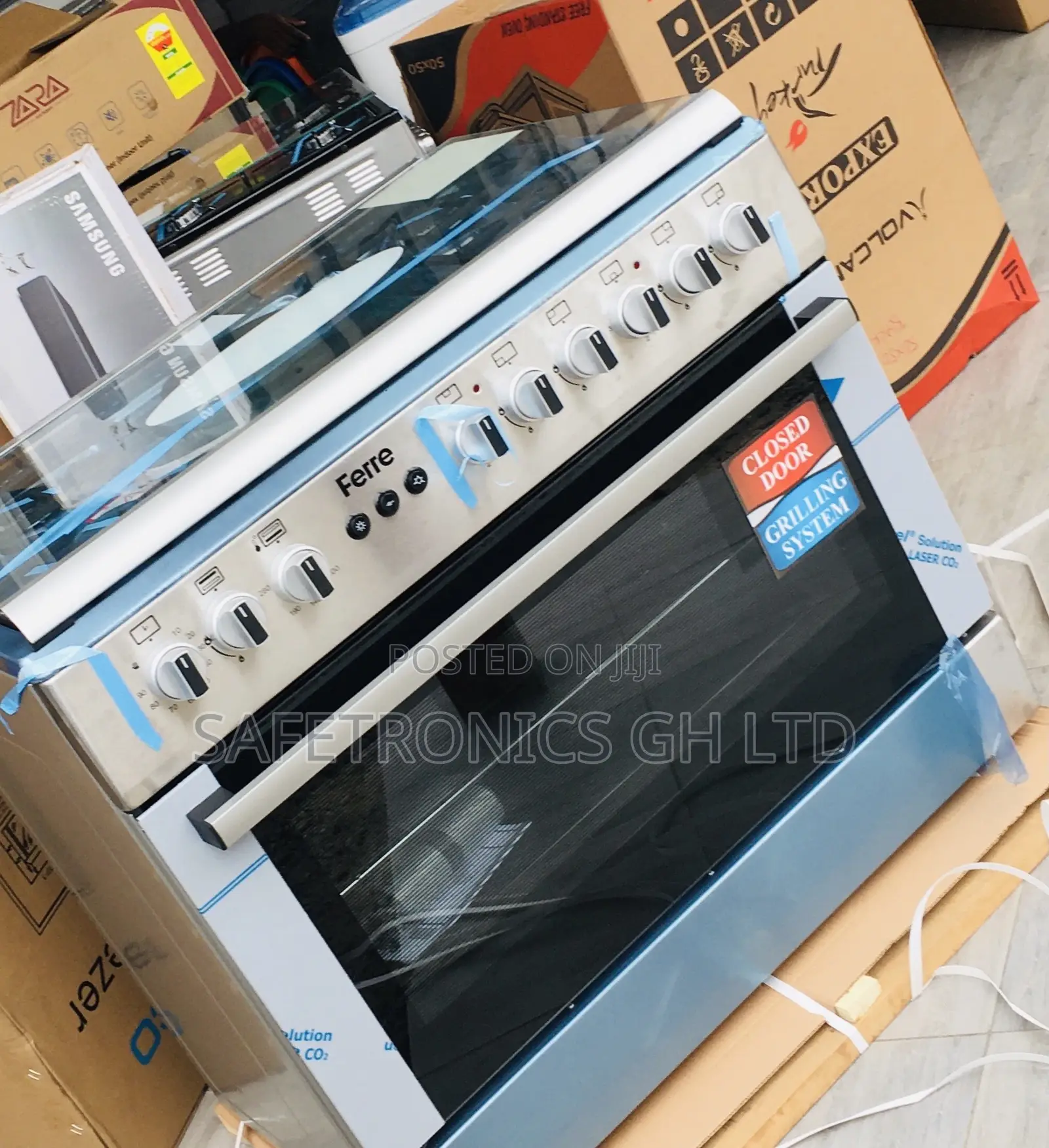 Order Best 4+2 Ferre 60x90 Auto Ignition Gas Gray Oven. 