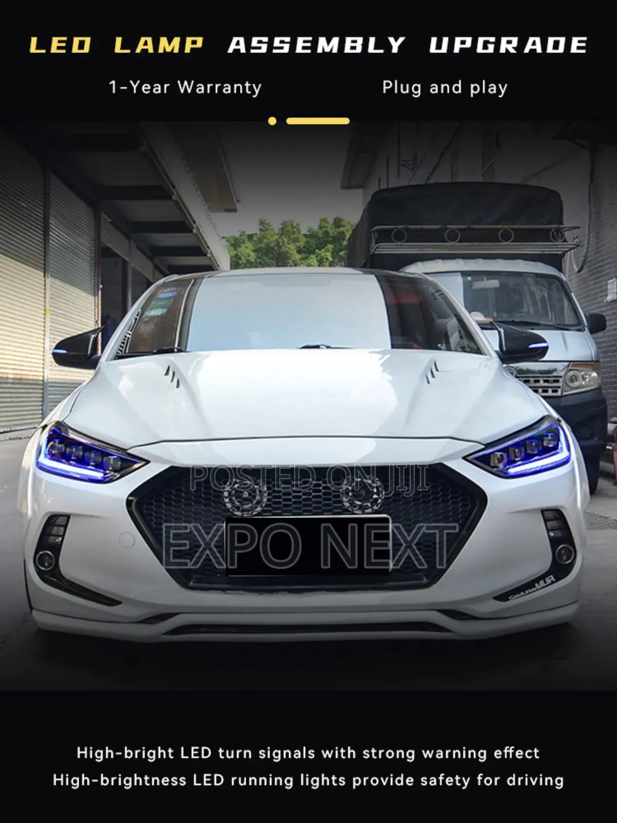 Elantra Head Lights Led/Spec 2017-2018 Pair