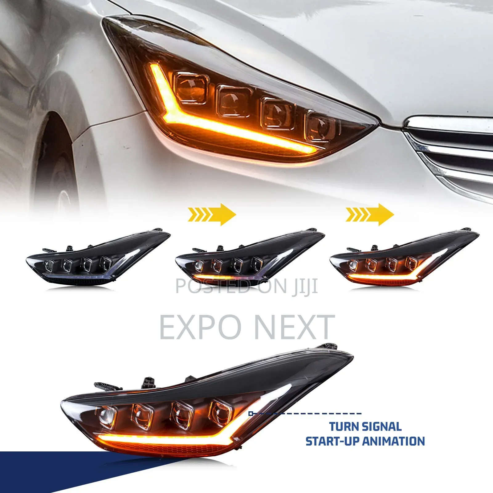 Elantra Head Lights Led/Spec 2017-2018 Pair
