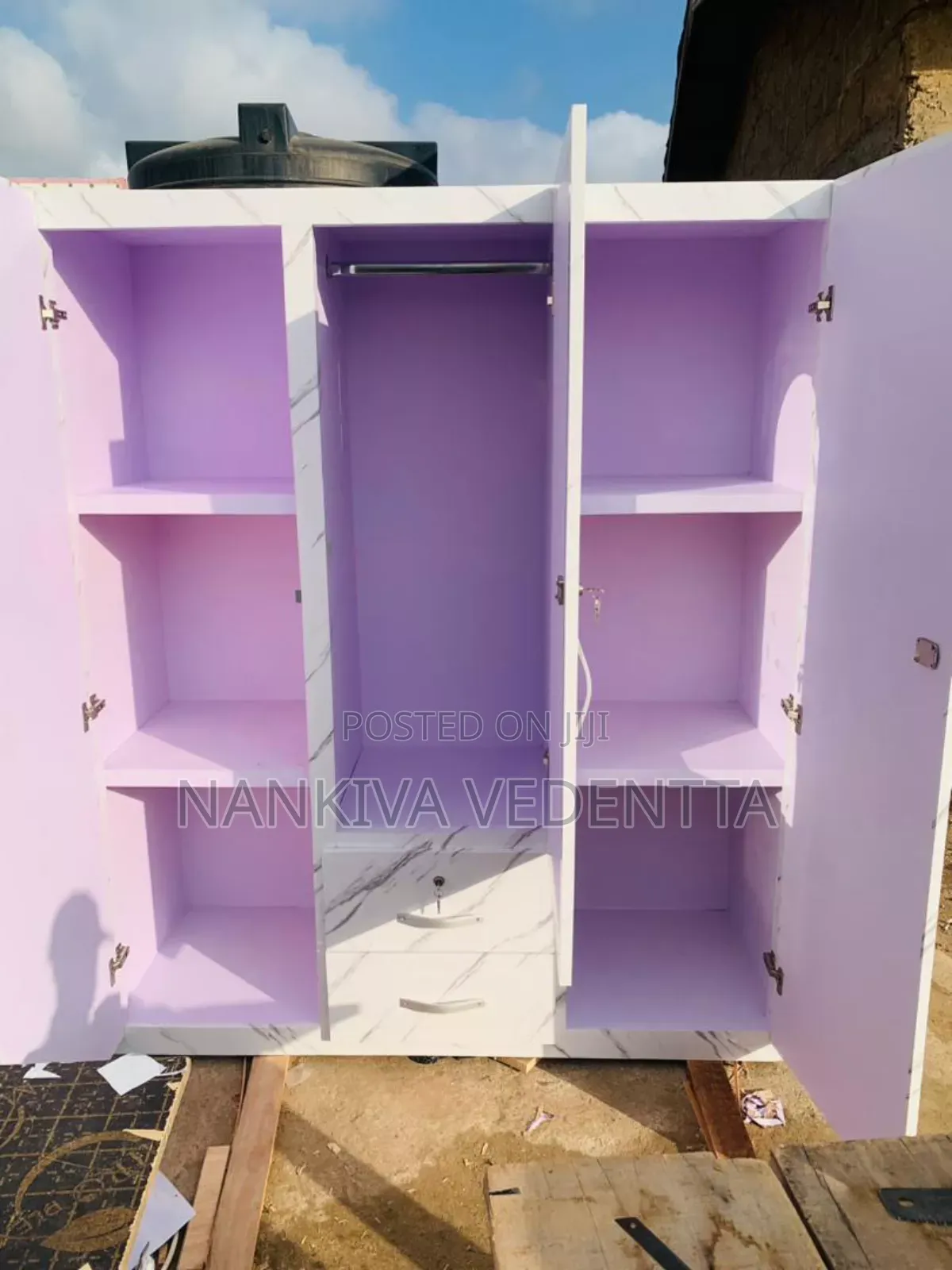 Three in One Wardrobe White