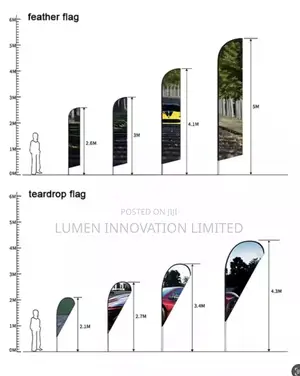 Teardrop Banners Flags With Print (3.4m)