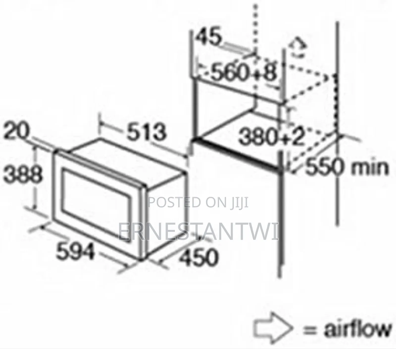 25liters Built-in Microwave From Cookology, UK