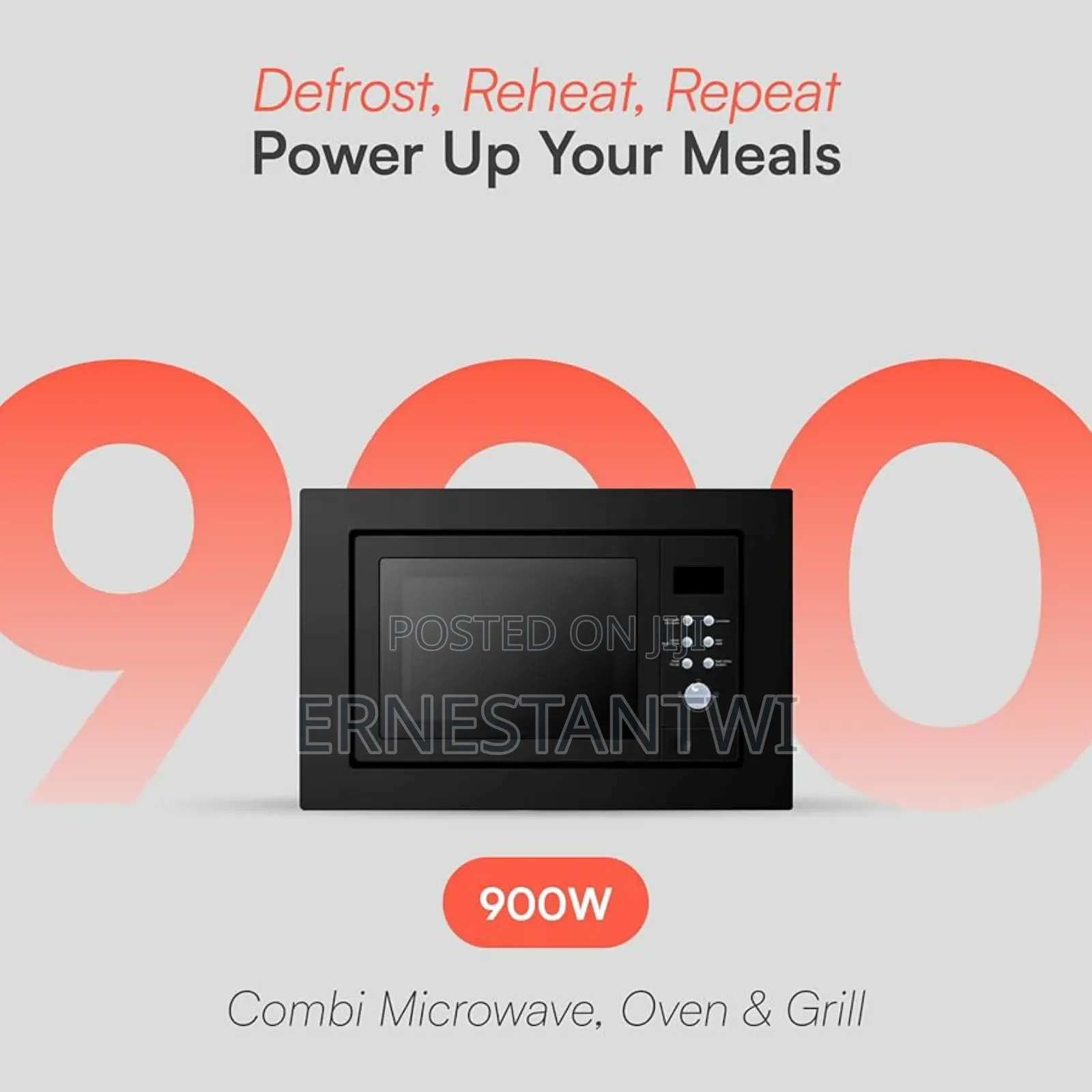 25liter Built-in Microwave With Grill From Cookology, UK