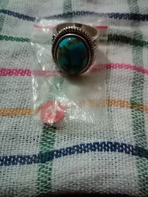 Unisex Vintage Blue Turquoise Gemstone Design Ring