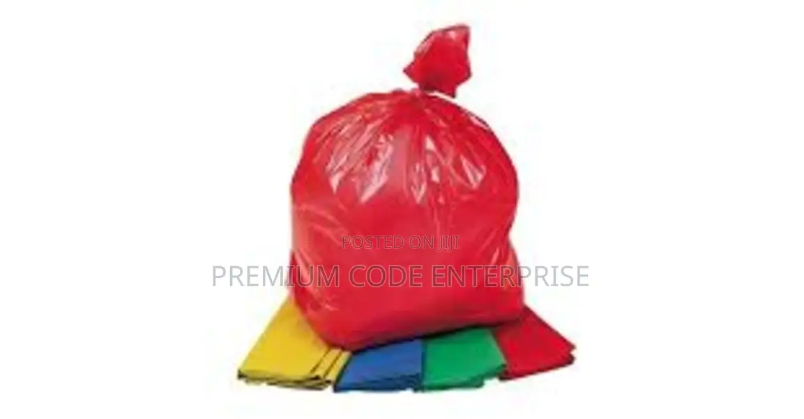 120 Liter Bin Liner Pack, 19pieces, Black, Yellow, Brown,Red