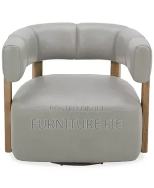 Orsha 32" Leather Accent Swivel Chair, Created for Macy's