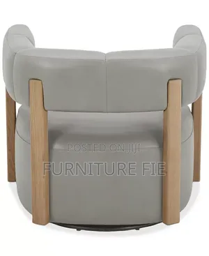 Orsha 32" Leather Accent Swivel Chair, Created for Macy's