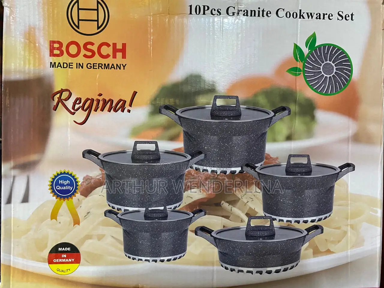5 Set Non Stick Cooking Untensils(Granite Cookware Pot Set)