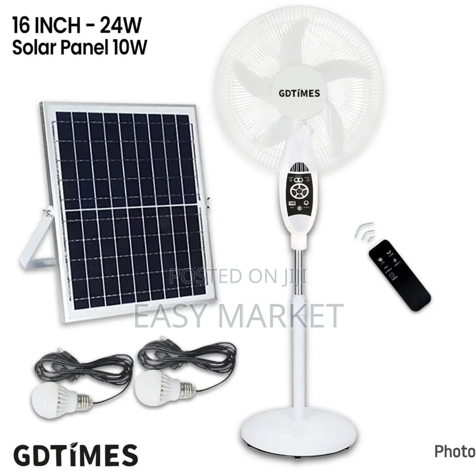 Solar/ Electricity Rechargeable Fan With Light in Kumasi Metropolitan Solar Energy, Easy